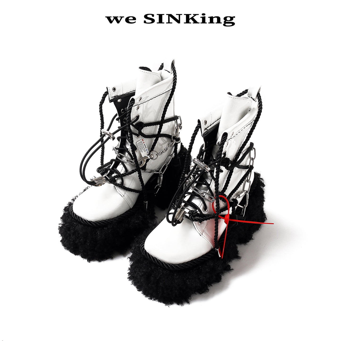 SINKing Rope-Bound Boots White