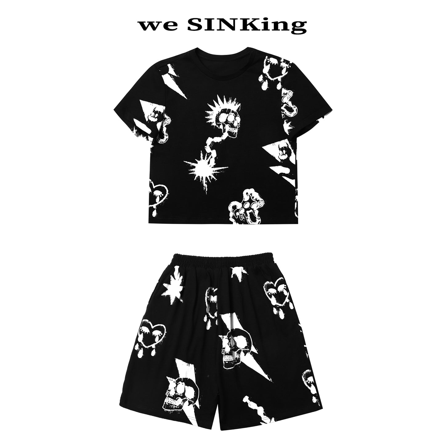 SINKing Skull Print Pajama Set 2