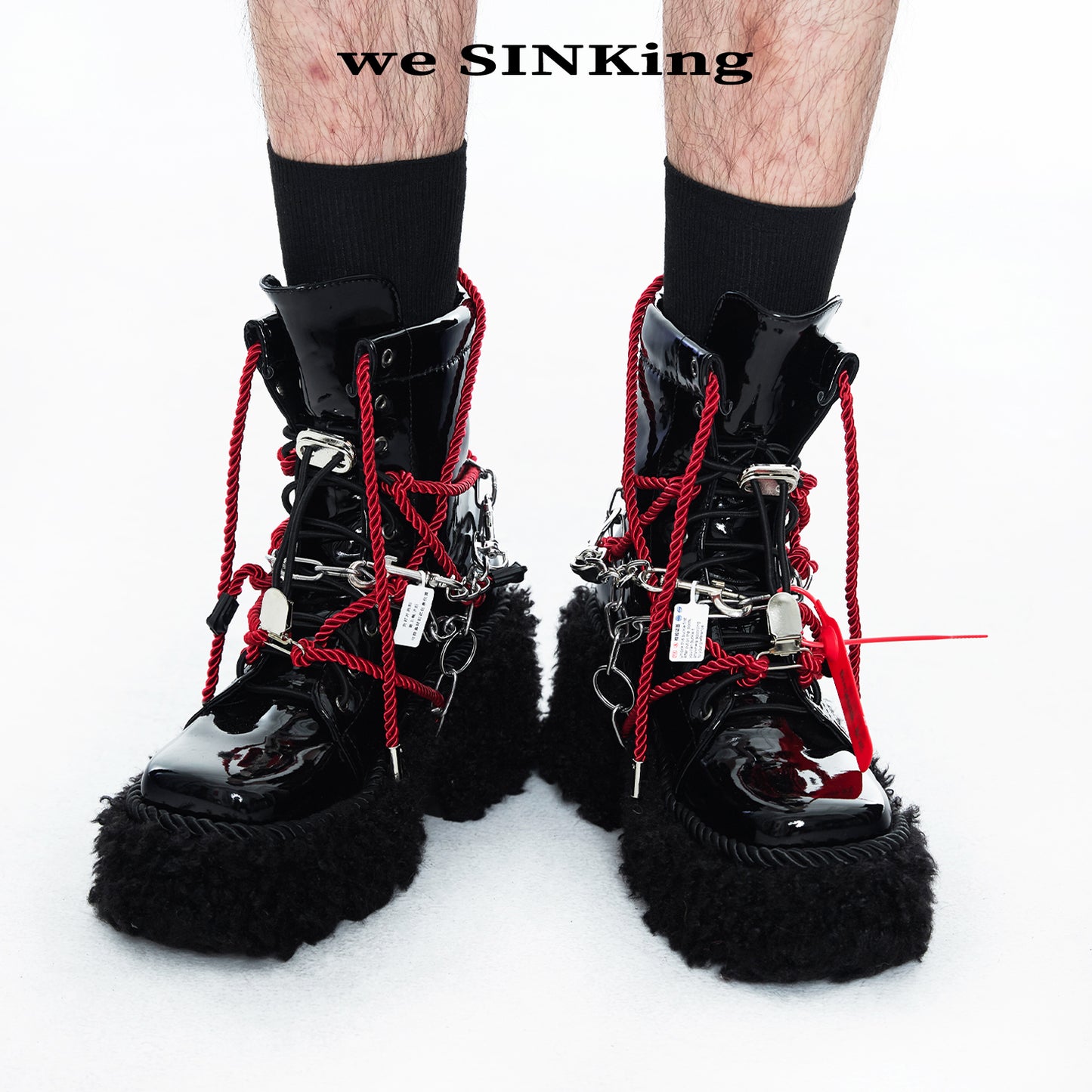 SINKing Rope-Bound Boots Red
