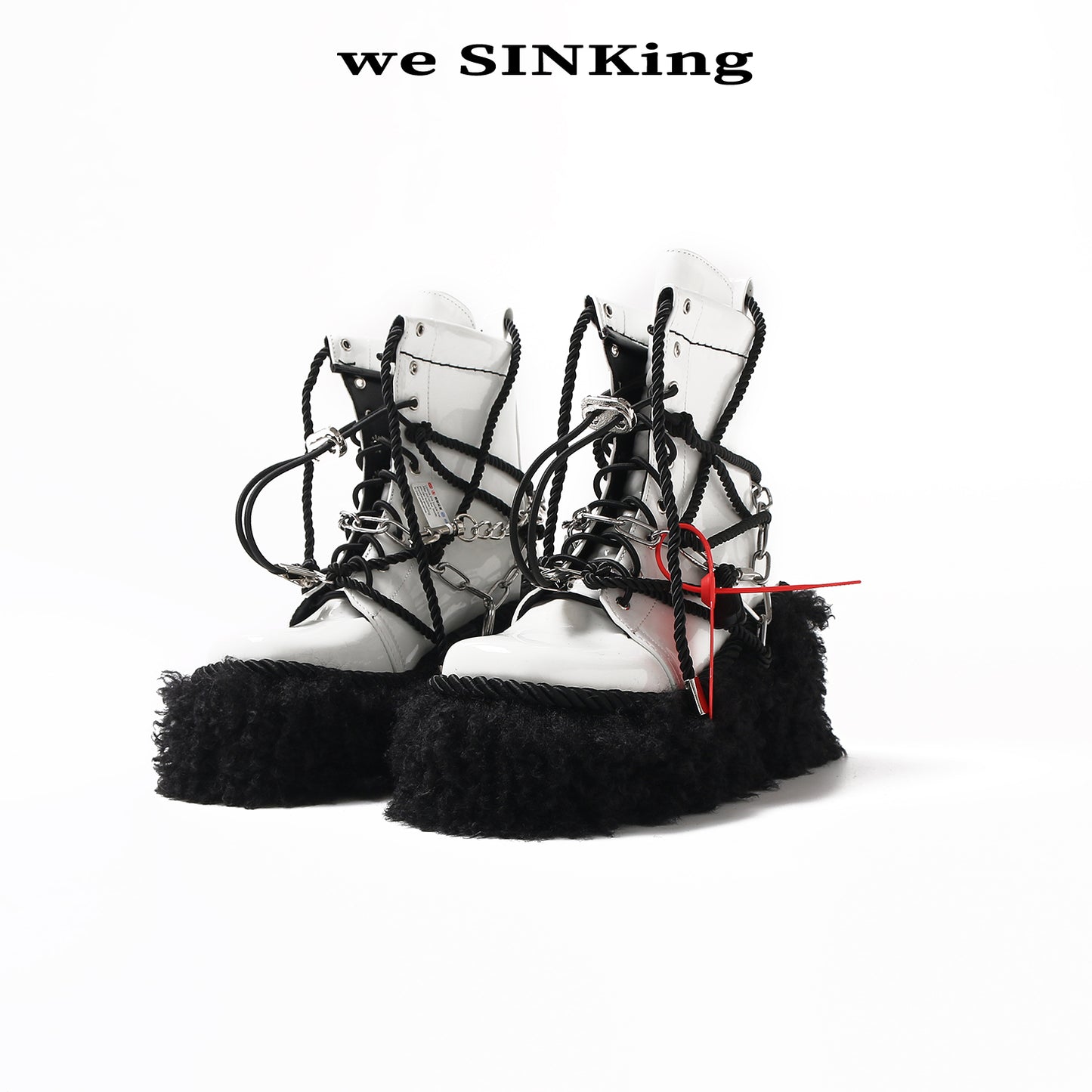 SINKing Rope-Bound Boots White