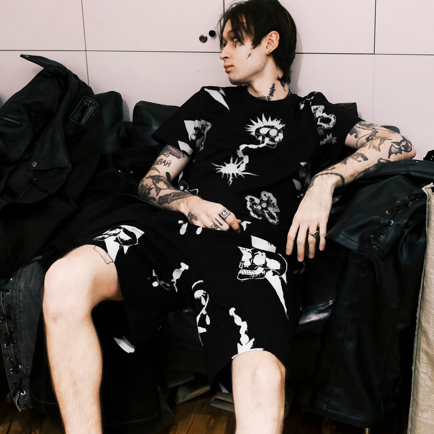 SINKing Skull Print Pajama Set 2