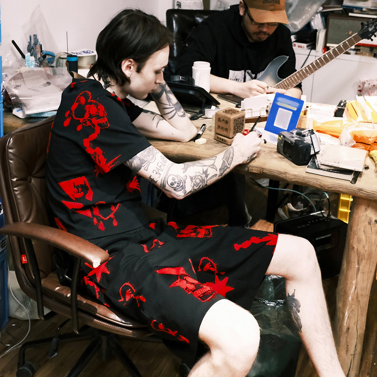 SINKing Skull Print Pajama Set 1