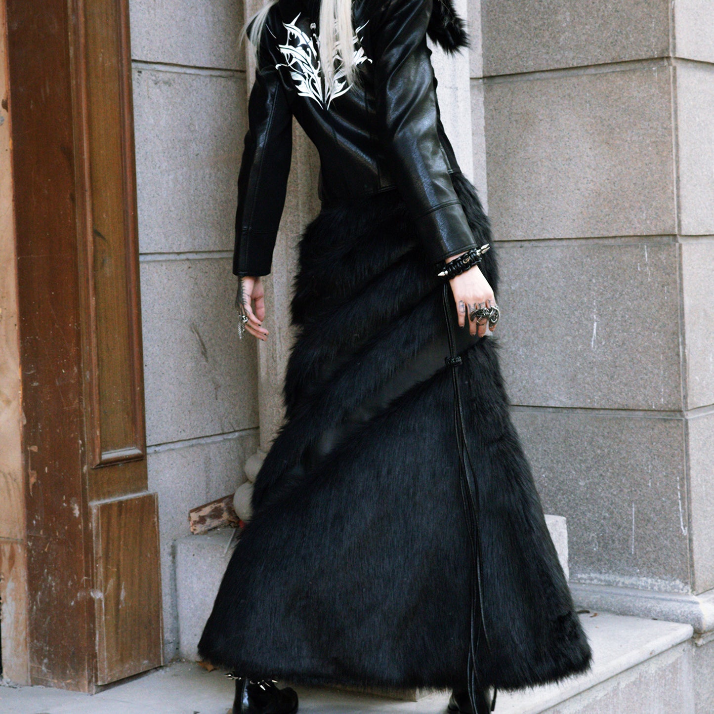 SINKing Fishtail Goth Skirt