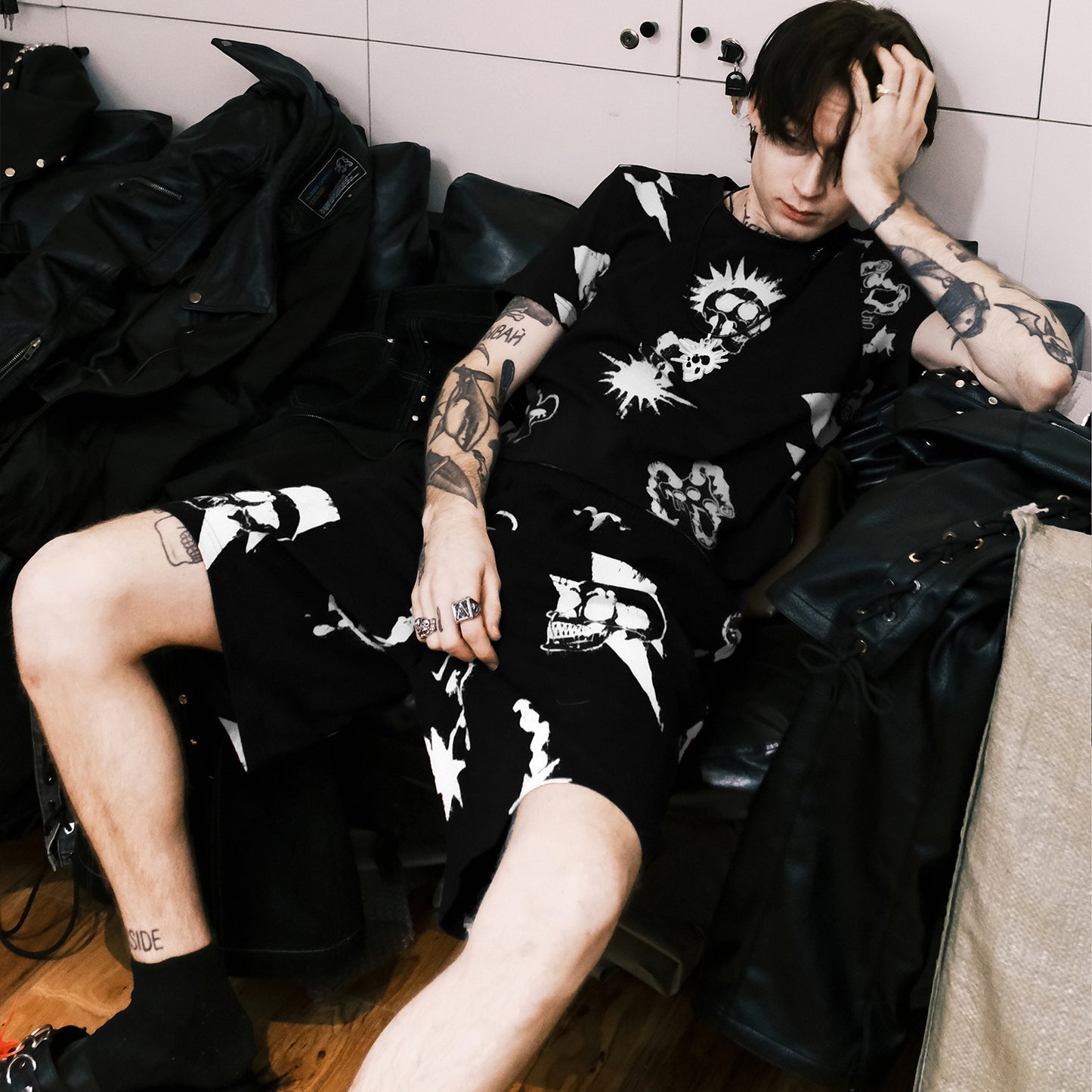 SINKing Skull Print Pajama Set 2
