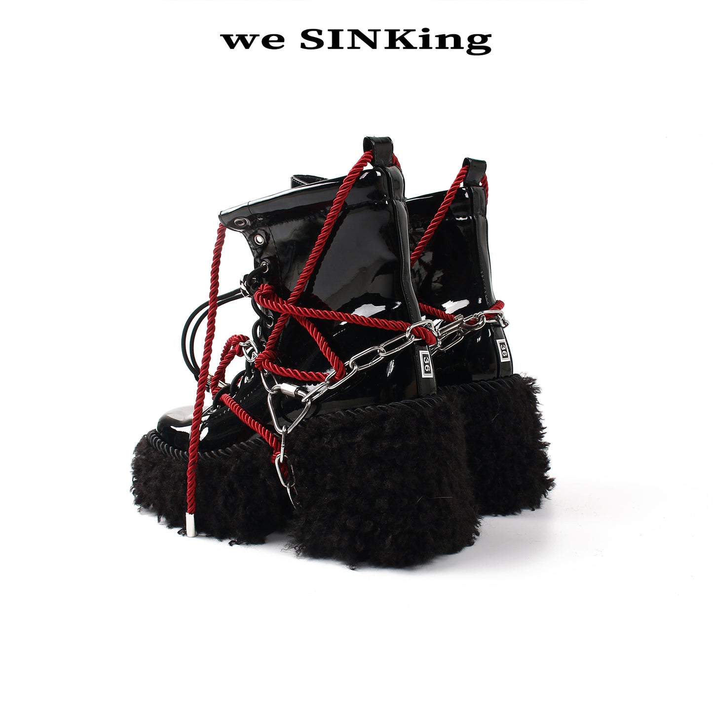 SINKing Rope-Bound Boots Red
