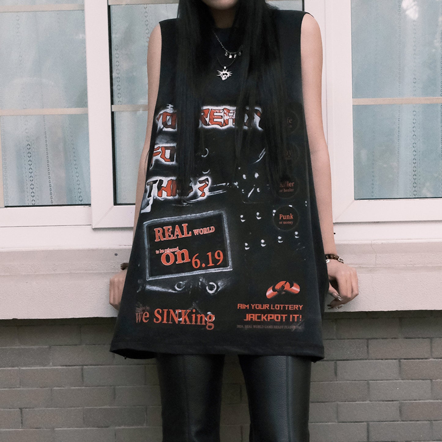SINKing Reality Game Graphic Loose Tank Top