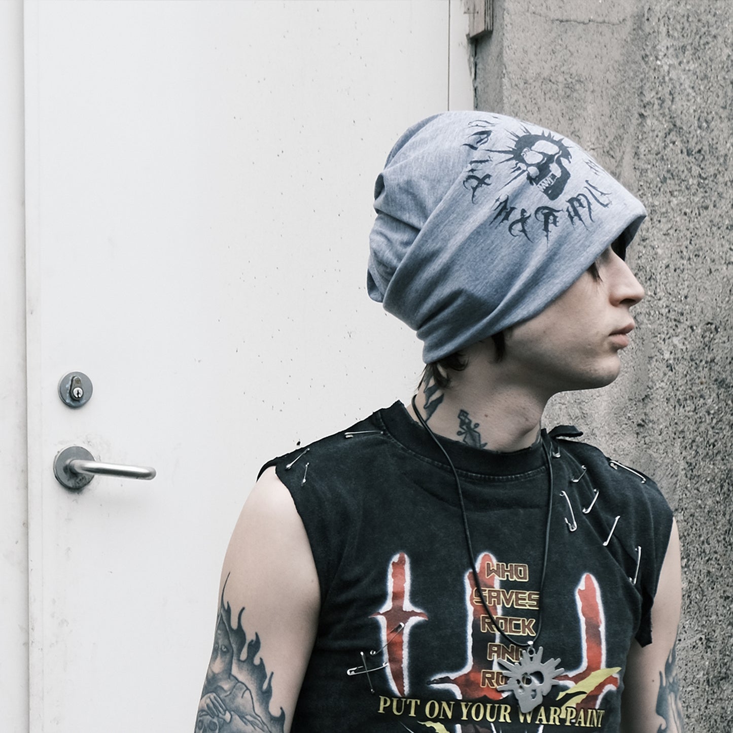 SINKing Skull Print Beanie