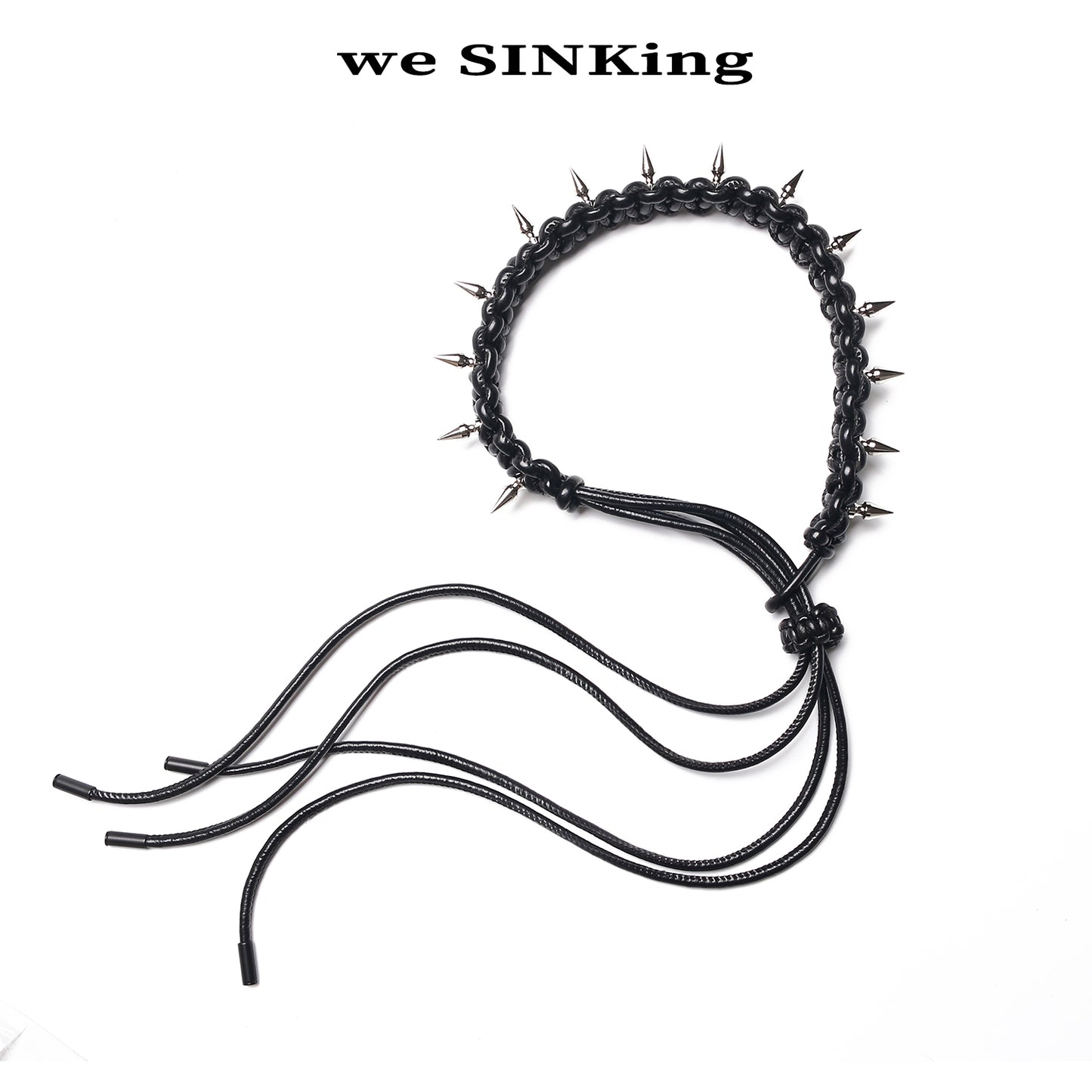 SINKing Braided Leather Studded Necklace/Bracelet